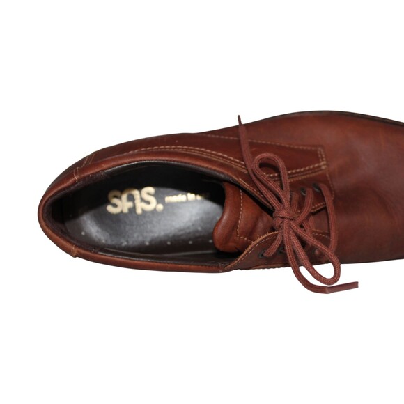 SAS Aden Derby Shoes Mens 9.5 M Brown Leather Comfort Walking